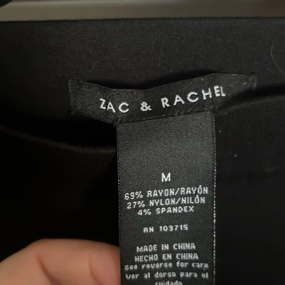 ZAC & RACHEL Onyx Black Mid Rise Pull-On Slim Fit Jeggings, Size Medium, EUC. - Picture 4 of 7